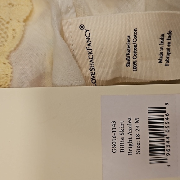 💕LOVESHACKFANCY💕 Billie Skirt ~ Bright Azalea Floral Print Girls 18-24 M NWT - Picture 14 of 15